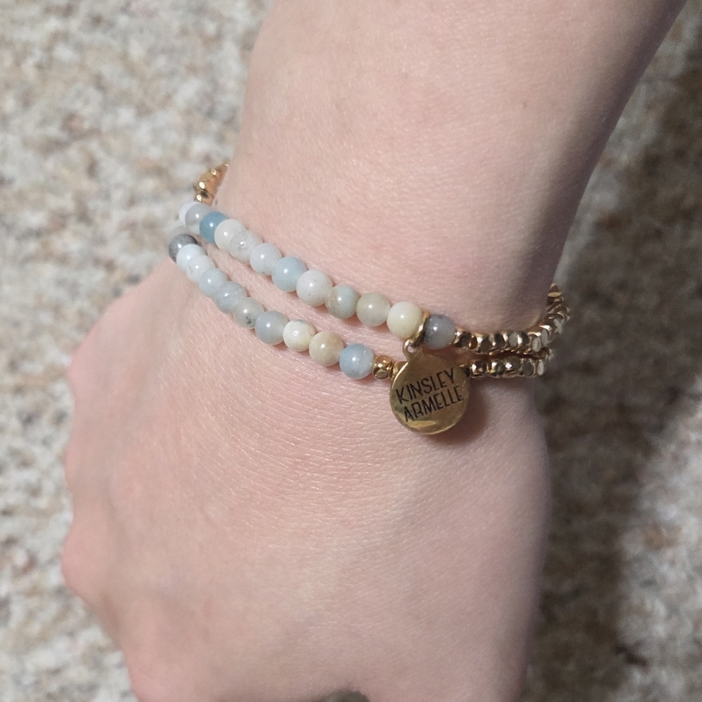 Gold and Multicolor Beaded Bracelet Set - Picture 6 of 6